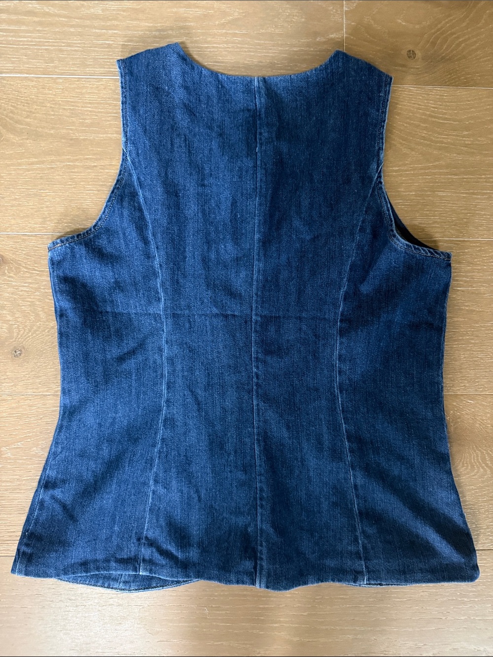 NWT J. Crew Dark Indigo Long Denim Button-Front Vest | 4 - Picture 3 of 9